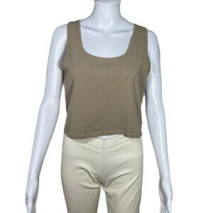 PRE- OWNED - H&M Tan Cropped Tank Top Size XL